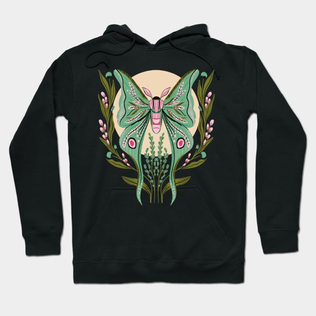 Mystical Luna Moth Hoodie by Taranormal